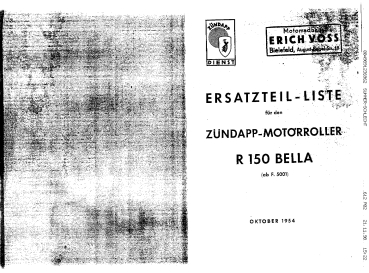 Ersatzteilkatalog Bella R150